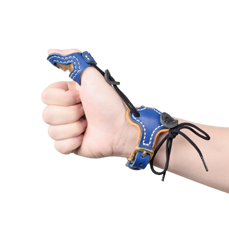 Elongarow M Size Thumb Armor+Strap Bogenschießen Zubehör Fingerschutz