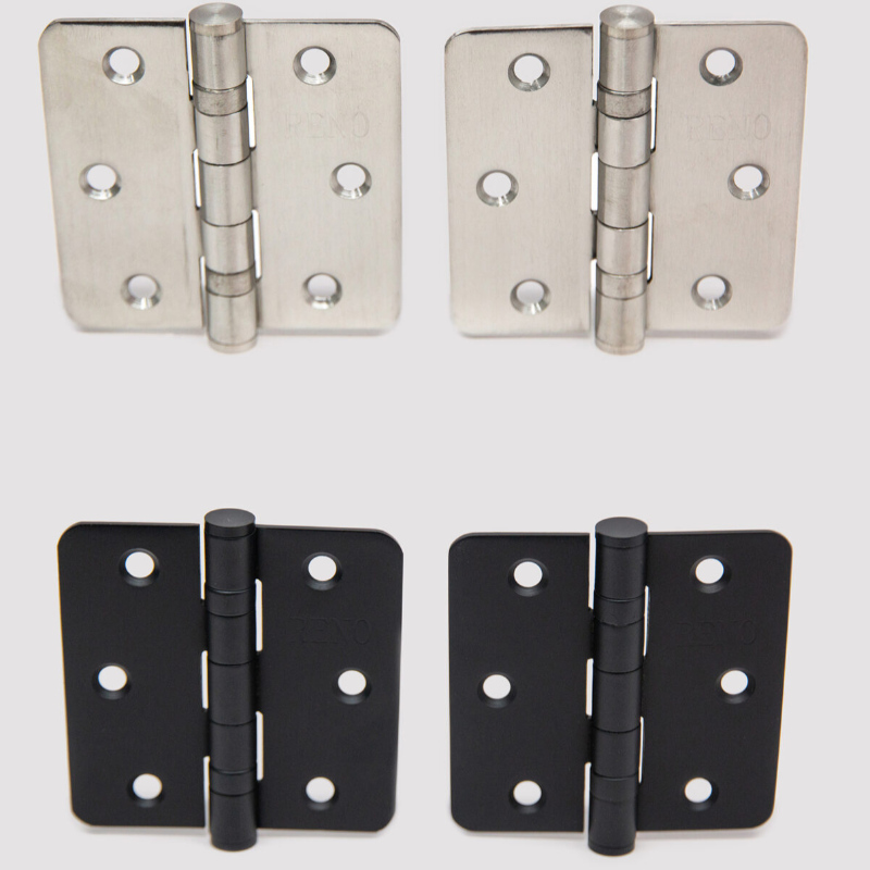 HN004 (2 Packung) 3,5 Zoll x 3,5 Zoll Scharniere abgerundet 1/4 Zoll Raidus Standard -Wohnzimmerscharnier