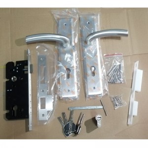 6003 Long Plate Door Griff Edelstahlhebel Set, moderne zeitgenössische Einstichschloss