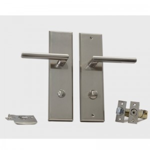 6201 Langes Plattentür Schloss Röhrenhebel -Set, moderne hochwertige Zinklegierung Griffs Sets für Haustür und Außentür