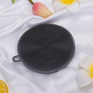 Küchenzubehör Silikonschichtschwamm, doppelseitiger Reinigungswäscher