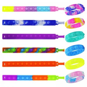 Push Bubble Kids Fidget Toys, Erwachsene Silikon Zappel Pop Armband