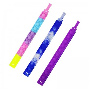 Push Bubble Kids Fidget Toys, Erwachsene Silikon Zappel Pop Armband