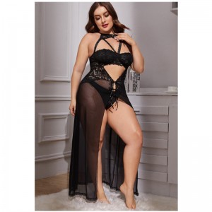 Schwarzer langer Rock sexy Pyjamas