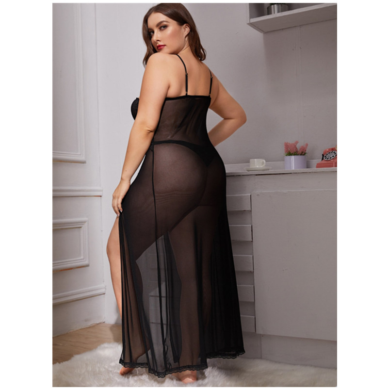 Schwarzer langer Rock sexy Pyjamas