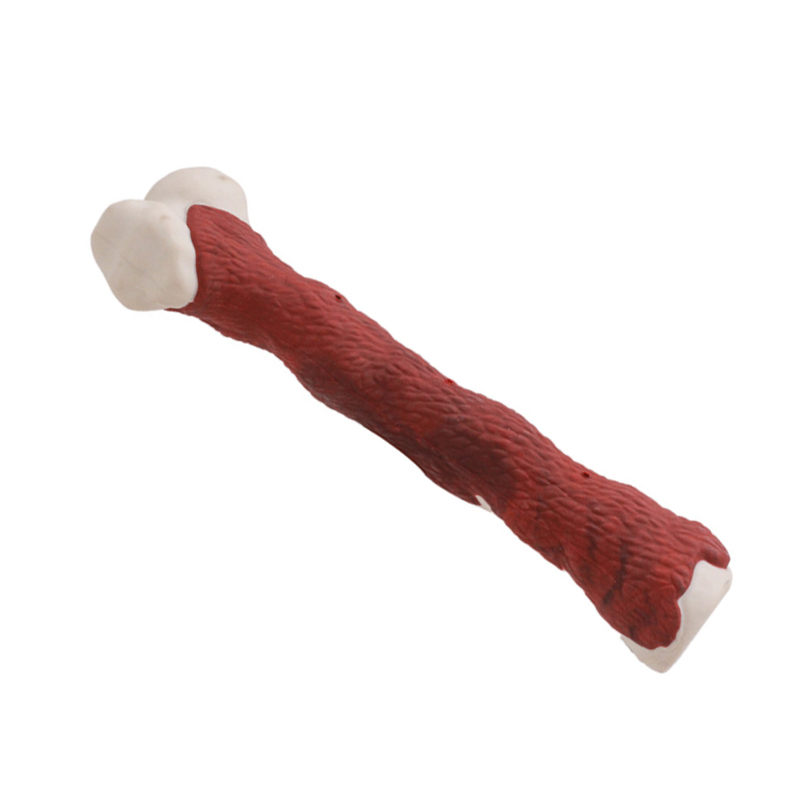 Knochenform Zähne Reinigung Durable Gummi Hund Haustier Kauspielzeug