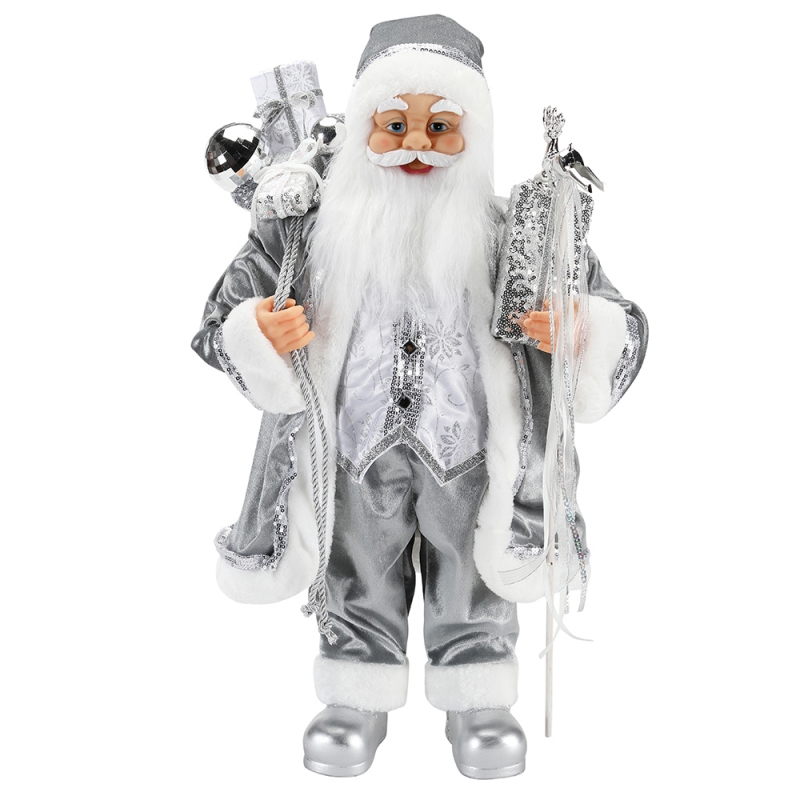 45 ~ 62 cm Weihnachten stehend Santa Claus Ornament Dekoration Figur Collection Stoff Urlaub Festival Weihnachten Plüsch benutzerdefinierte Artikel