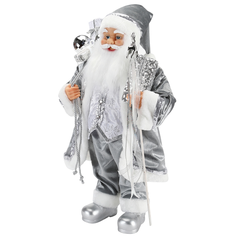 45 ~ 62 cm Weihnachten stehend Santa Claus Ornament Dekoration Figur Collection Stoff Urlaub Festival Weihnachten Plüsch benutzerdefinierte Artikel