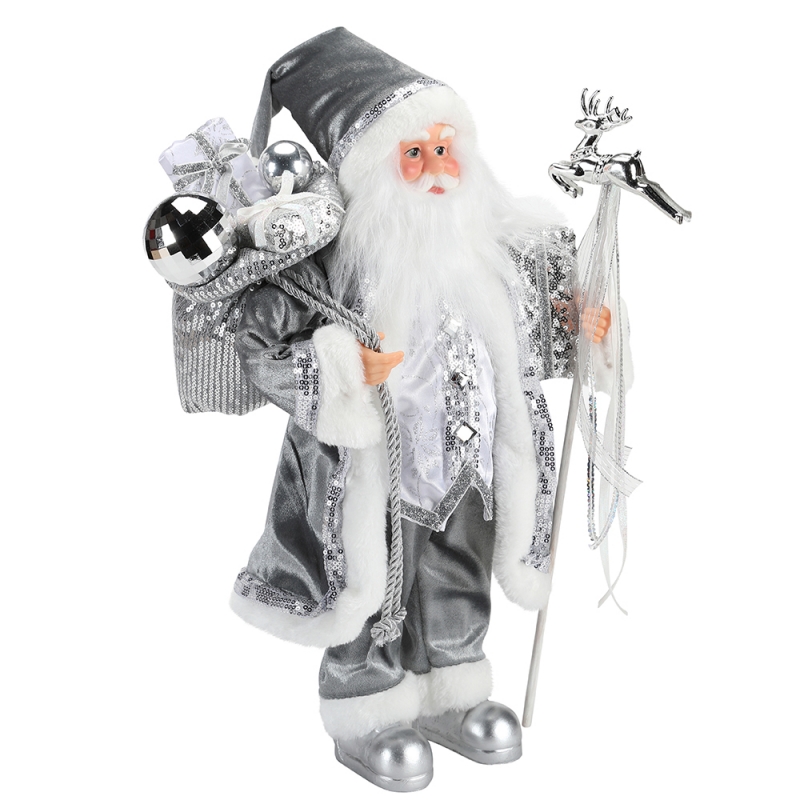 45 ~ 62cm Weihnachten stehend Santa Claus Ornament Dekoration Figur Collection Stoff Urlaub Festival Weihnachten Plüschgegenstand