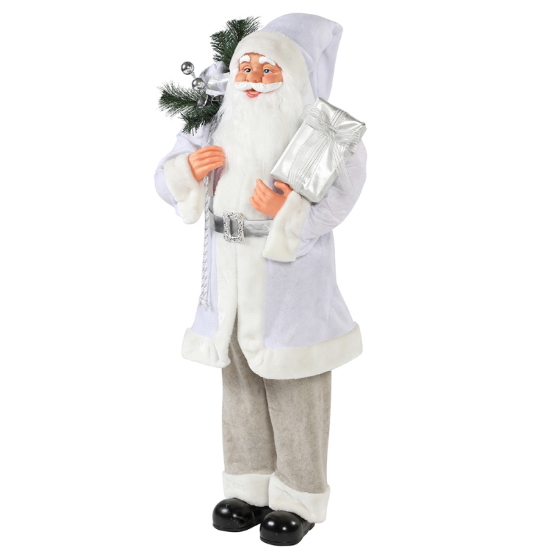 30 ~ 110cm Weihnachten Weiß Stehend Weihnachtsmann Geschenk Tasche Ornament Dekoration Festival Holiday Figur Collection Traditionelle Weihnachten
