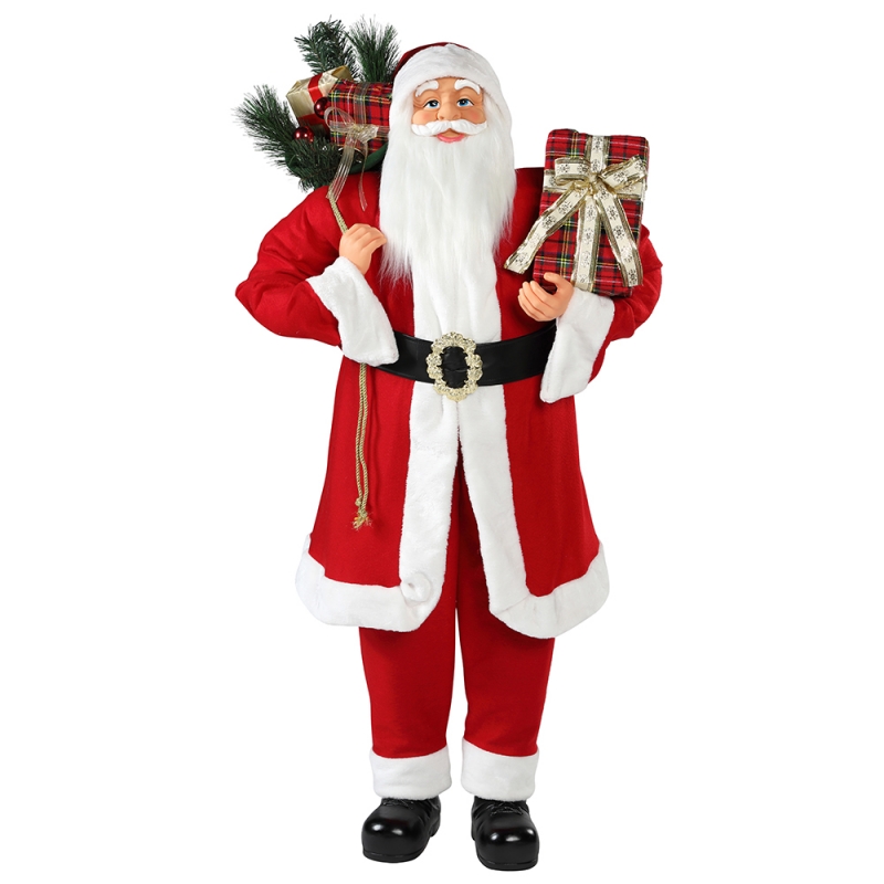 30 ~ 110cm Weihnachten stehend Santa Claus Ornament Dekoration Festival Holiday Figur Collection Traditionelle Weihnachten Islay