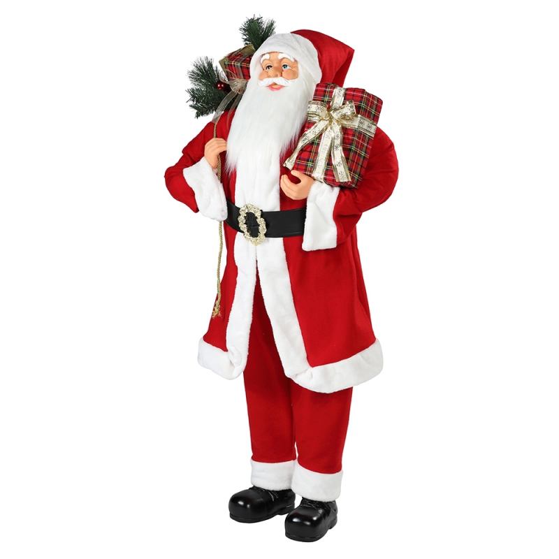 30 ~ 110cm Weihnachten stehend Santa Claus Ornament Dekoration Festival Holiday Figur Collection Traditionelle Weihnachten Islay