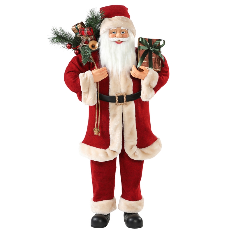 30 ~ 110cm Weihnachten Santa Claus mit Geschenkbeutel Ornament Dekoration Festival Holiday Figur Collection Traditionelle Weihnachten