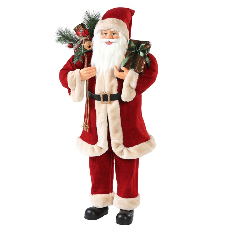 30 ~ 110cm Weihnachten Santa Claus mit Geschenkbeutel Ornament Dekoration Festival Holiday Figur Collection Traditionelle Weihnachten