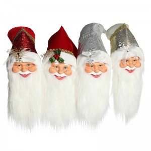 20 ~ 70 cm Weihnachten Weihnachtsmann Claus Kopf Ornamente Dekorationen Baum Hängende Figuren Sammlung Puppe Anhänger Kleine traditionelle Weihnachten