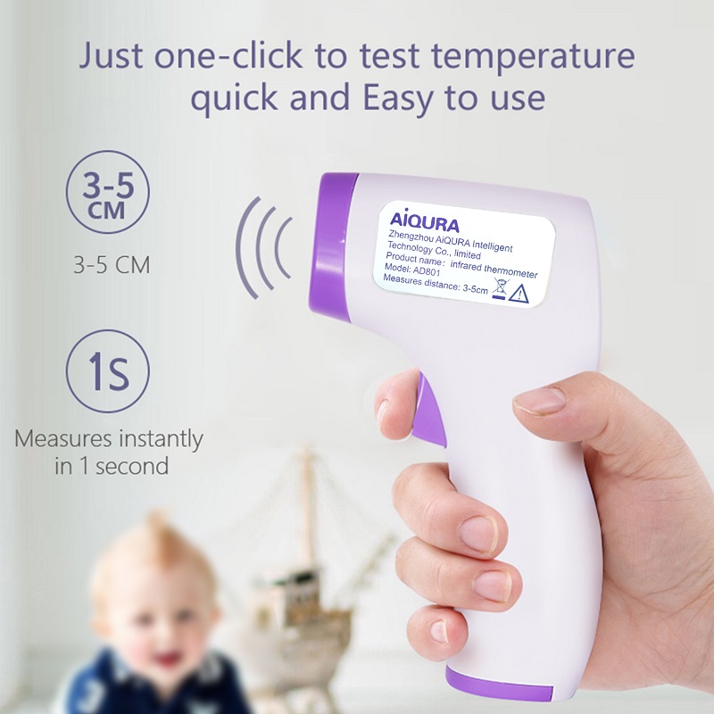 CE-genehmigte medizinische klinische Fieber Haushaltskopf Non-Kontakt Temperatur-Stirn-Digital-Infrarot-Körper-Thermometer