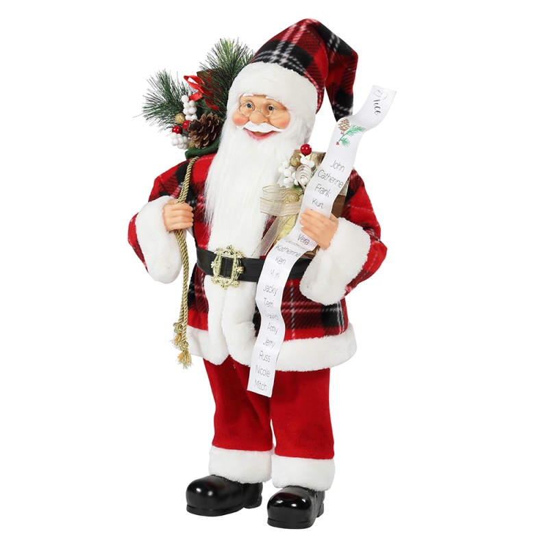 30 ~ 110 cm Weihnachten Santa Claus mit Geschenktetasche Ornament Dekoration Traditionelle Holiday Figur Collection Weihnachtserie