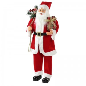 30 ~ 110 cm Weihnachten stehend Santa Claus mit Geschenktetasche Ornament Dekoration Traditionelle Figurenkollektion Weihnachtserie