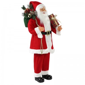 30 ~ 110 cm Weihnachten stehend Santa Claus mit Geschenktetasche Ornament Dekoration Traditionelle Figurenkollektion Weihnachtserie