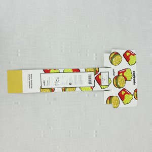 Lebensmittelaufkleber Papierkarte