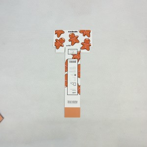 Lebensmittelaufkleber Papierkarte