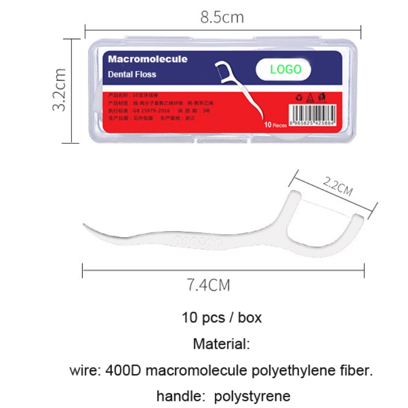 10 stücke Portable Dental Floss für Erwachsene Home Verwendung Hohe Qualität ECO Dental Floss