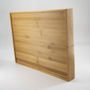 Natürlicher Bambus erweiterbarer Besteck Messerschubladen-Speicher-Set