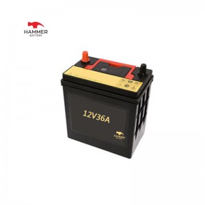 Autobatterie 12V36A.