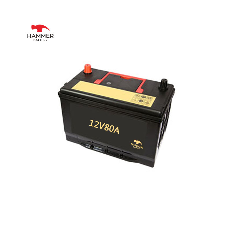 Autobatterie 12V80A.