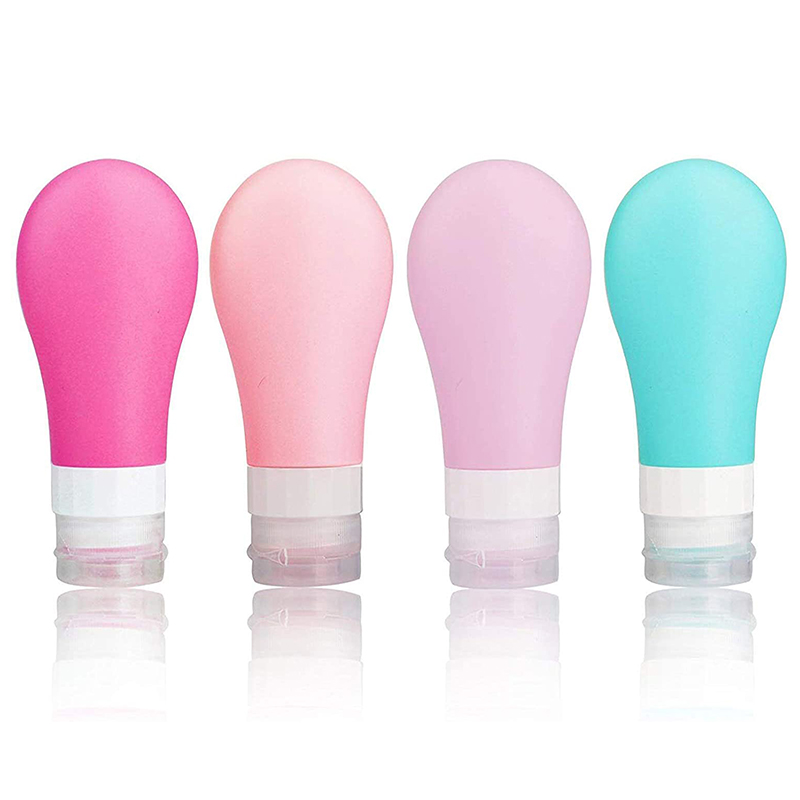 Silikon 4-Pack-Leck-Proof-Travel-Flaschen, Container für Toilettenartikel