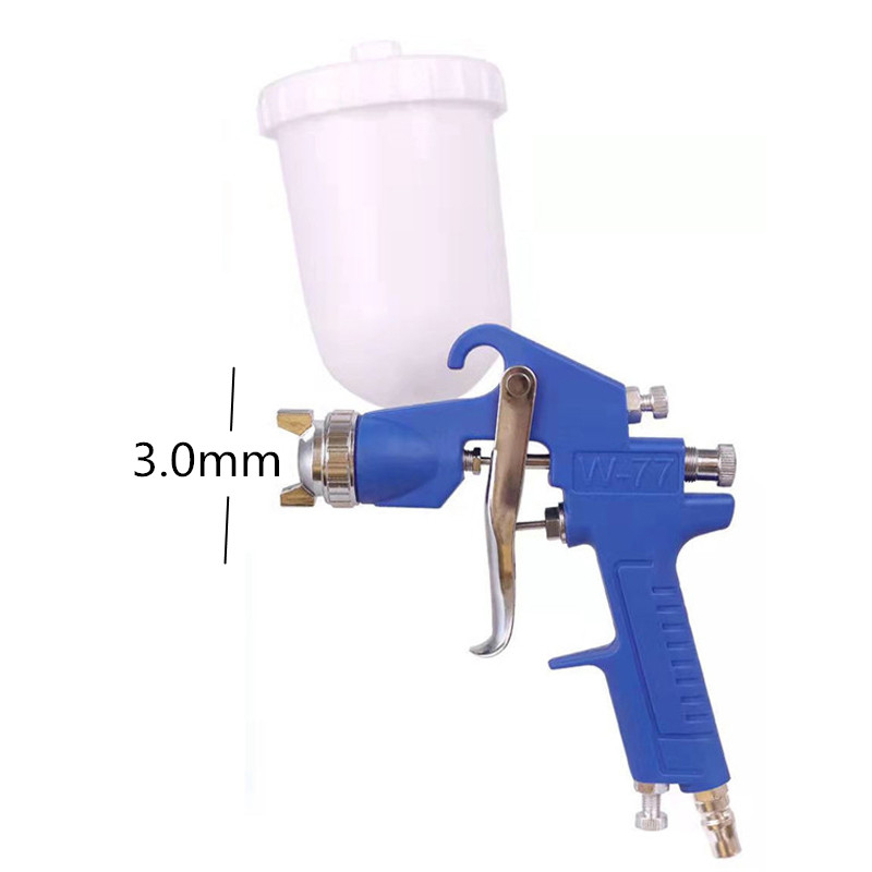 W-77 Luftsprühpistole 2.0/2.5/3.0 mm Düse OEM Fabrik Kunststoff Metall Hocheffizienz Zerstäubung Pneumatische Farbwerkzeuge für Auto und Möbel