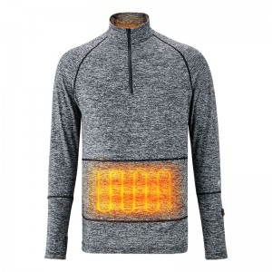 Leichtes Gewicht erhitzt unter Kleidung, grau erhitzte Unterwäsche mit Batterieleistung