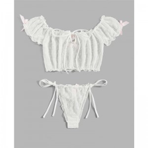 Großhandel Valentinstag Tag Weibliche Zwei Teil BH Panty Set Erotik Sinnliche Unterwäsche Spitze Sexy Frauen Lenceria Sexy Dessous