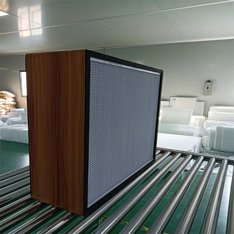 Holzrahmen benutzerdefinierte saubere Raum tiefe Falten-HVAC HEPA-Panelfilter mit stabiler Luftgeschwindigkeit