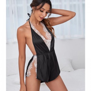 Frauen sexy Dessous Sheer See-Through Mesh Sexy Lace Pyjamas Nachthemd Uniform Versuchung Nachthemd