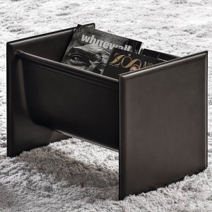 Italienische minimalistische Design-Center-Endtisch Niedriger Höhe Modern Marmor Top Square Leder Couchtisch für Wohnzimmer