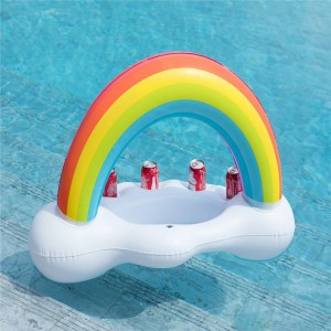 Getränke Obstservice Bar, aufblasbarer schwimmender Regenbogen, Cloud Getränk Rack Cup Halter für Pool