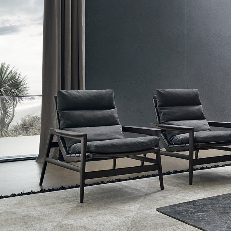Fabrik Preis Großhandel Französisch Modernes Hotel Schwarz Leder Akzent Stühle Wohnzimmermöbel