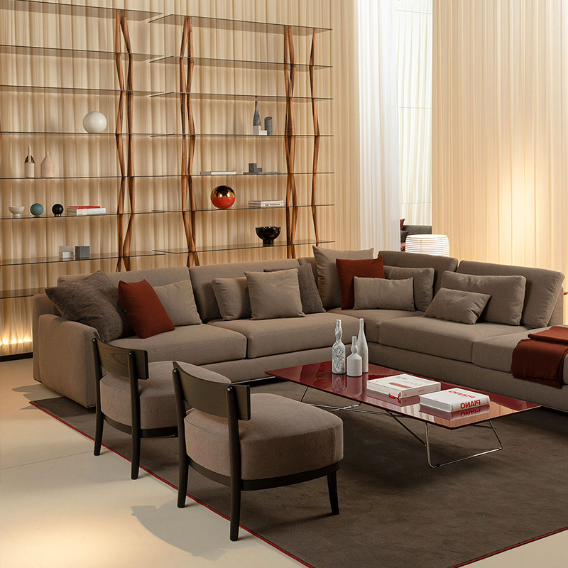 Modernes Design-Möbel-Set gepolstertes Home Lounge-Holzrahmen Akzent einzelner Sofa-Stuhl