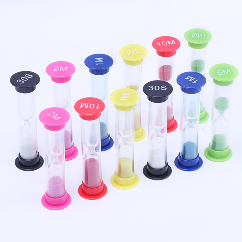 6 stücke Kunststoff Sand Timer Sandglas Sanduhr Sandtakt Timer 30 sec/1 min/2 min/3 min/5 min/10 min