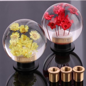 Fabrik Großhandel Custom Universal Manuelle Rennwagen Anpassung Getriebe Umschaltknopf Harzkugelkopf mit Adapter Gravierter Umschaltknopf und Adapter