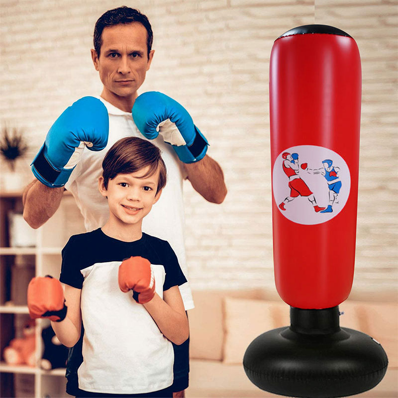 Hersteller Direct Boxing Sandbag, aufblasbare PVC-Vent-Box-Säulenspielzeug für Kinder und Erwachsene