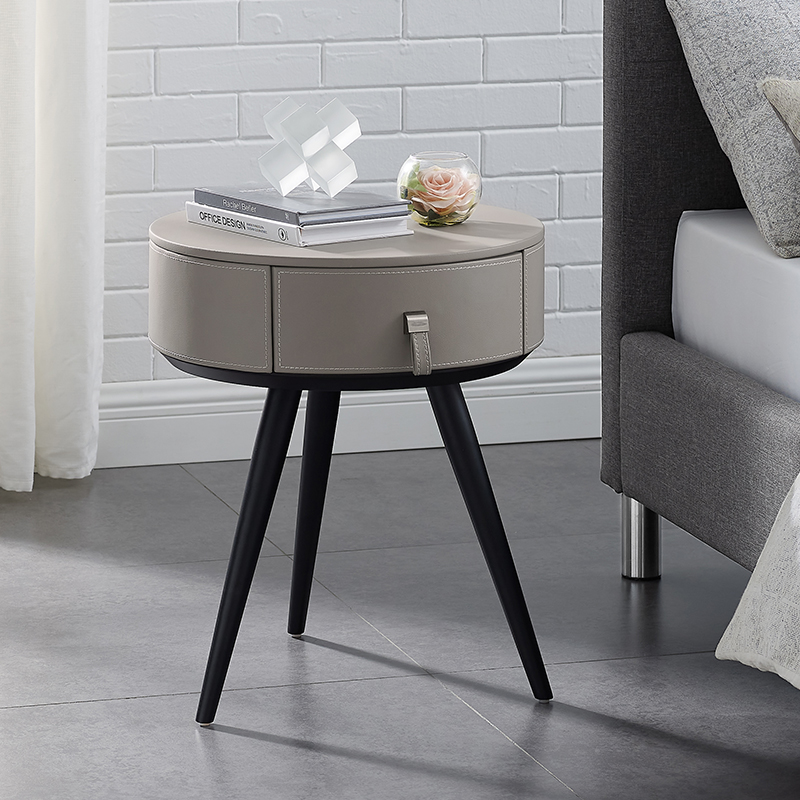 Nordisches Design moderner massiver luxuriöser Nachttisch -Nachttisch mit 2 Schublade