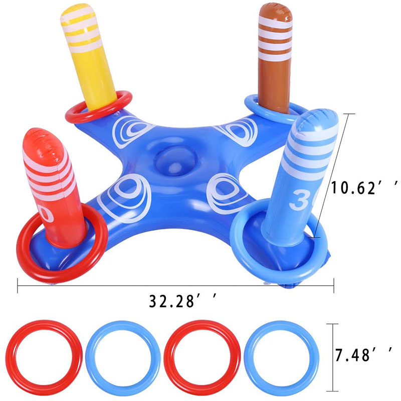 Schwimmendem Schwimmring werfen Wasserspielzeug Set, aufblasbares Ring -Wurf -Spiel, Kinder für Erwachsene innen im Freien Spielparty