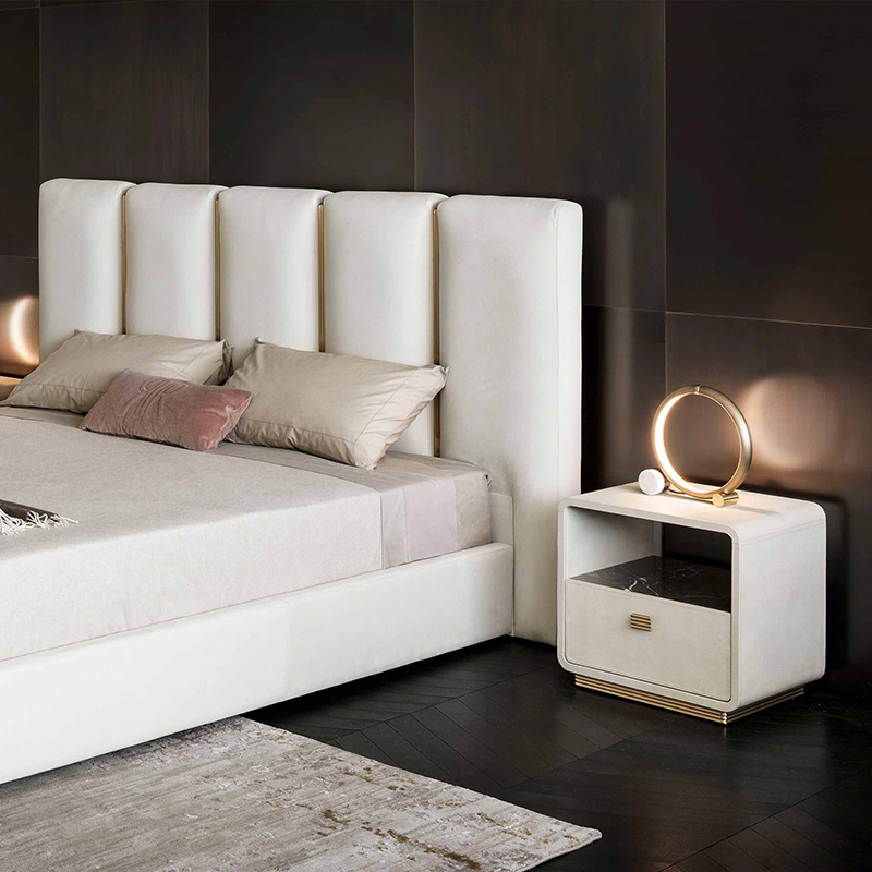 Französischer Nachttisch Hotel Nacht Stand Luxus moderner Nachttisch Leder