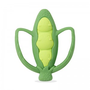 Weiche Erbsenschotenform Silikon Sinnes Baby -Zahnenspielzeuge