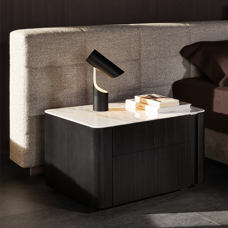 Hochwertige kunstvolle italienische Hotel Schlafzimmer Möbel Schublade Nachttisch Samt moderne Luxus -Nachttisch Nachttische Nachttische