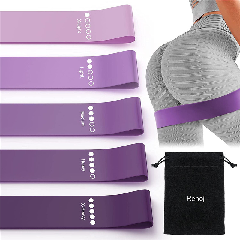 Yoga Resistenz Gummibänder Innen im Freien im Freien Fitnessgeräte 0,35 mm-1,1 mm Pilates Sporttraining Workout Elastizitätsbänder