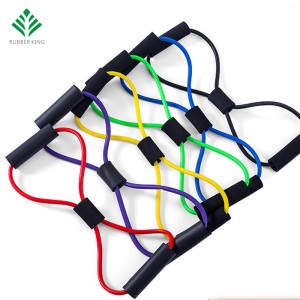 Yoga -Widerstandsbandröhre Stretch Body Fitness Muskel -Training 8 Typ Typ