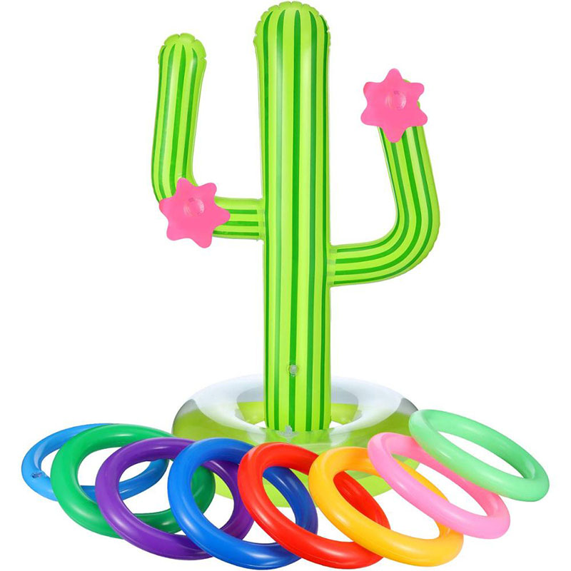 Aufblasbarer Kaktusring -Spiel Set Floating, Cactus Game Float